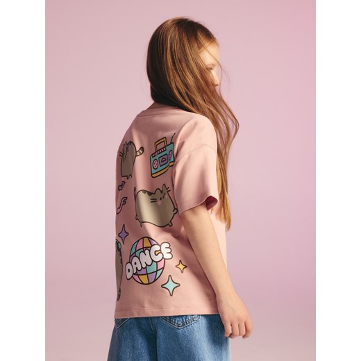 Reserved - T-shirt Pusheen - różowy ze sklepu Reserved w kategorii Bluzki dziewczęce - zdjęcie 184674205
