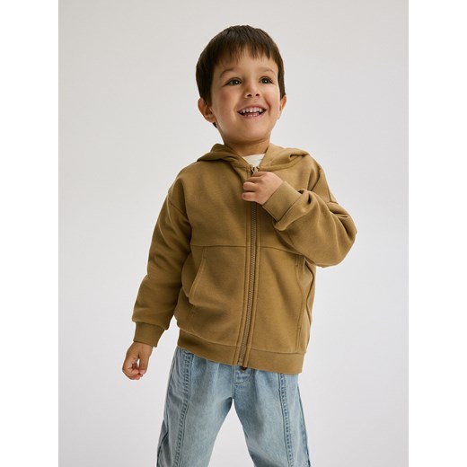 Reserved - Rozpinana bluza z kapturem - brązowy - id: 204BF-88X - marki Reserved - 184675257 Reserved - Rozpinana bluza z kapturem - brązowy ze sklepu Reserved w kategorii Bluzy chłopięce - zdjęcie 184675257