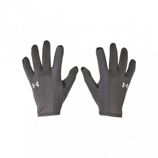 Męskie rękawiczki do biegania Under Armour UA Storm Run Liner - szare ze sklepu Sportstylestory.com w kategorii Rękawiczki męskie - zdjęcie 184675386
