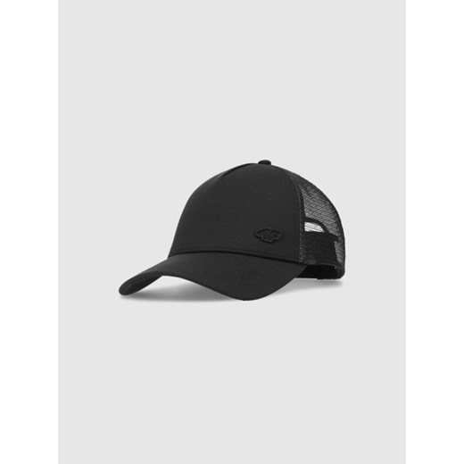 Czapka z daszkiem trucker uniseks 4F 4FWSS25ACABU401 - czarna ze sklepu Sportstylestory.com w kategorii Czapki z daszkiem męskie - zdjęcie 184675447