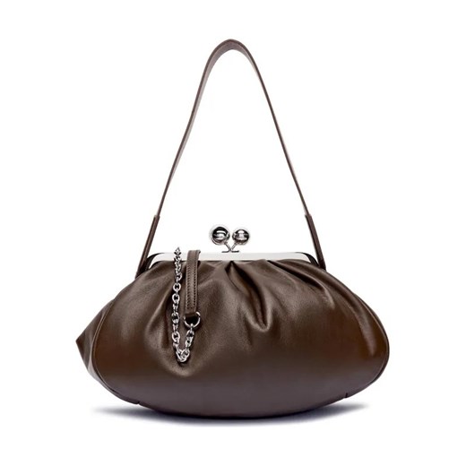 Weekend MaxMara Skórzana torebka na ramię CUBICO Pasticcino ze sklepu Gomez Fashion Store w kategorii Kopertówki - zdjęcie 184675565