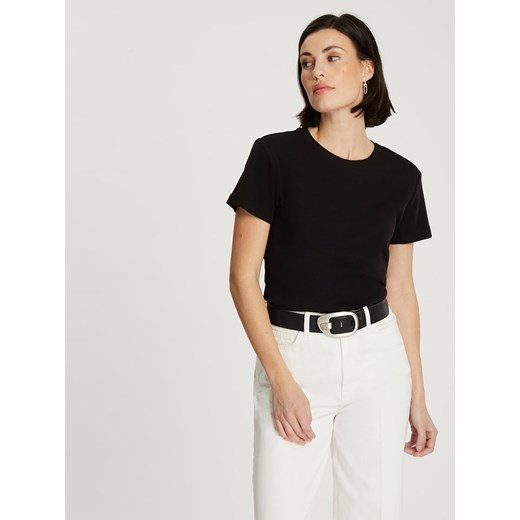 Cross Jeans Koszulka w kolorze czarnym ze sklepu Limango Polska w kategorii Bluzki damskie - zdjęcie 184676428