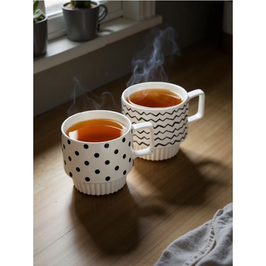 Sinsay - Kubki 2 pack - czarny ze sklepu Sinsay w kategorii Kubki - zdjęcie 184680179