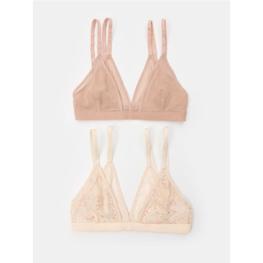 Sinsay - Miękkie biustonosze 2 pack - wielobarwny ze sklepu Sinsay w kategorii Biustonosze - zdjęcie 184680267