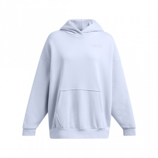 Damska bluza dresowa nierozpinana z kapturem Under Armour UA Icon Flc Ultra Os Hdy - biała ze sklepu Sportstylestory.com w kategorii Bluzy damskie - zdjęcie 184680399