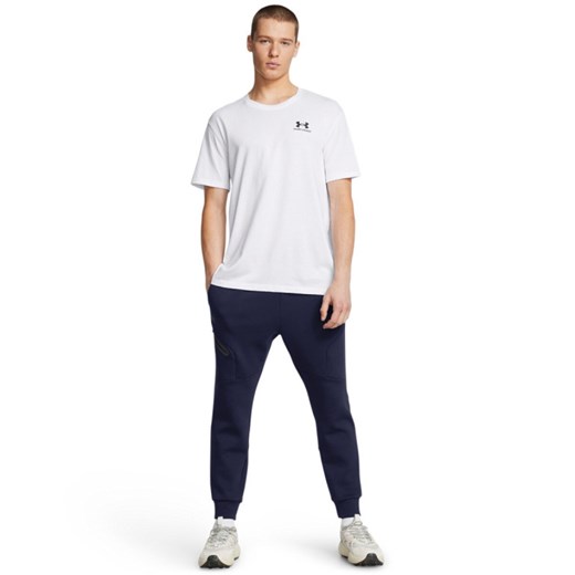 Męskie spodnie treningowe Under Armour UA Unstoppable Flc Jgr Eu - granatowe ze sklepu Sportstylestory.com w kategorii Spodnie męskie - zdjęcie 184680475