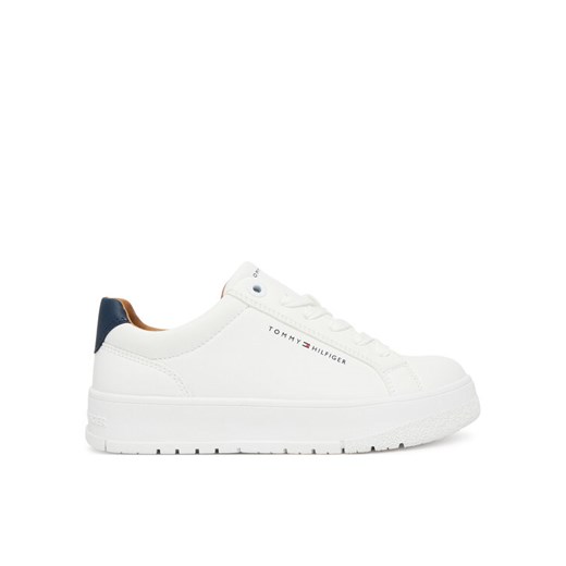 Sneakersy Tommy Hilfiger Low Cut Lace Up Sneaker T3X9-34091-1355 D Biały ze sklepu eobuwie.pl w kategorii Buty sportowe dziecięce - zdjęcie 184681448