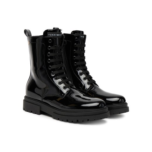 Tommy Hilfiger Trapery Lace-Up Bootie T4A5-34025-0775 D Czarny ze sklepu MODIVO w kategorii Buty zimowe dziecięce - zdjęcie 184681907