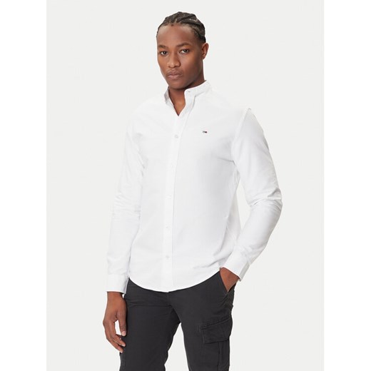 Tommy Jeans Koszula Essential DM0DM21690 Biały Regular Fit ze sklepu MODIVO w kategorii Koszule męskie - zdjęcie 184681945