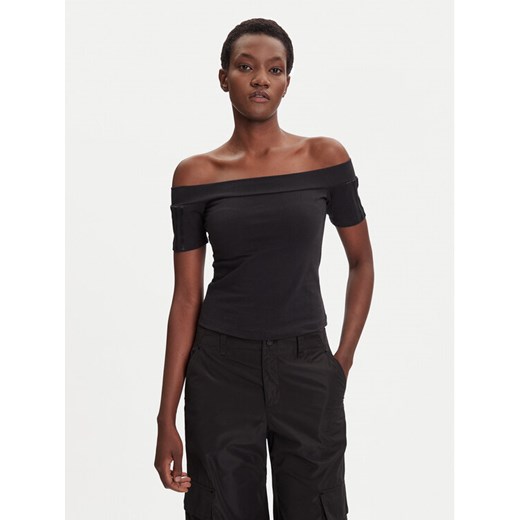 adidas Bluzka adicolor Bandeau JV9742 Czarny Slim Fit ze sklepu MODIVO w kategorii Bluzki damskie - zdjęcie 184681978