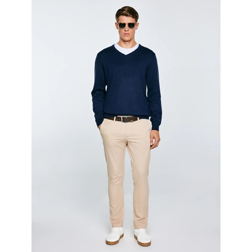 Sweter męski granatowy Vason 403 ze sklepu Big Star w kategorii Swetry męskie - zdjęcie 184682516