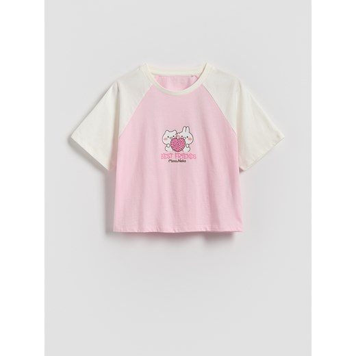 Reserved - T-shirt Mimi & Neko - wielobarwny ze sklepu Reserved w kategorii Bluzki dziewczęce - zdjęcie 184682647