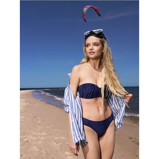 Sinsay - Dół od bikini z marszczeniem - granatowy ze sklepu Sinsay w kategorii Stroje kąpielowe - zdjęcie 184682787