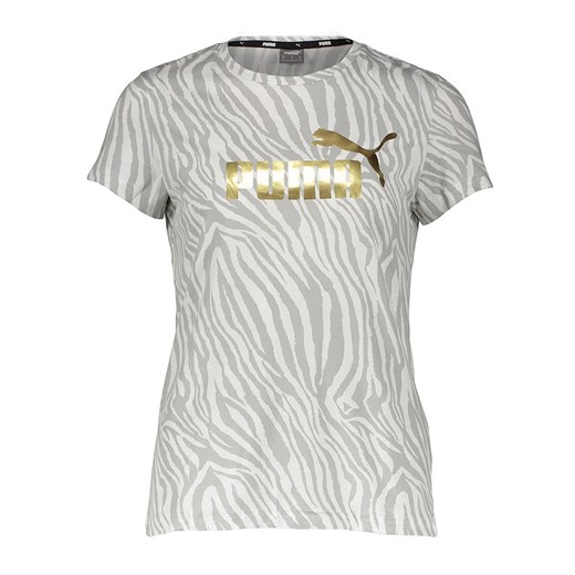 Puma Koszulka &quot;ESS+&quot; w kolorze szarym ze sklepu Limango Polska w kategorii Bluzki damskie - zdjęcie 184683478