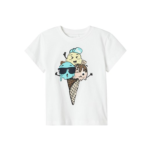 name it Koszulka &quot;Jacques&quot; w kolorze biało-turkusowym ze sklepu Limango Polska w kategorii T-shirty chłopięce - zdjęcie 184683586