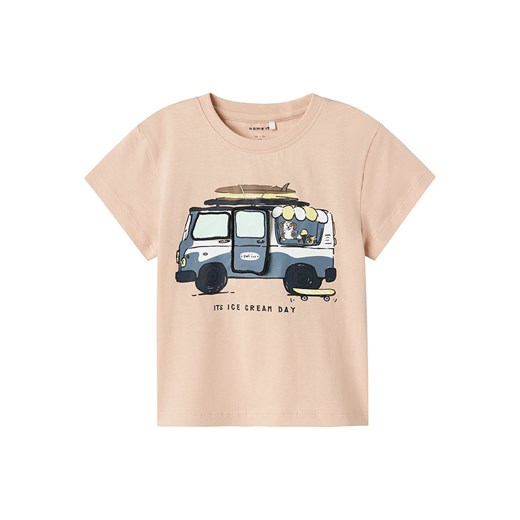 name it Koszulka &quot;Jacques&quot; w kolorze beżowym ze sklepu Limango Polska w kategorii T-shirty chłopięce - zdjęcie 184683589