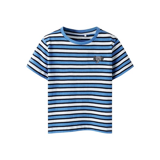 name it Koszulka &quot;Jellan&quot; w kolorze niebiesko-biało-czarnym ze sklepu Limango Polska w kategorii T-shirty chłopięce - zdjęcie 184683745