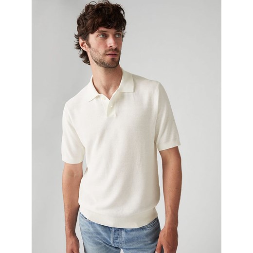 Levi&apos;s Koszulka polo w kolorze kremowym XL wyprzedaż Limango Polska