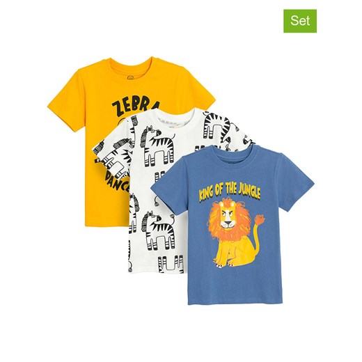 COOL CLUB Koszulki (3 szt.) w kolorze żółtym, niebieskim i białym ze sklepu Limango Polska w kategorii T-shirty chłopięce - zdjęcie 184685926