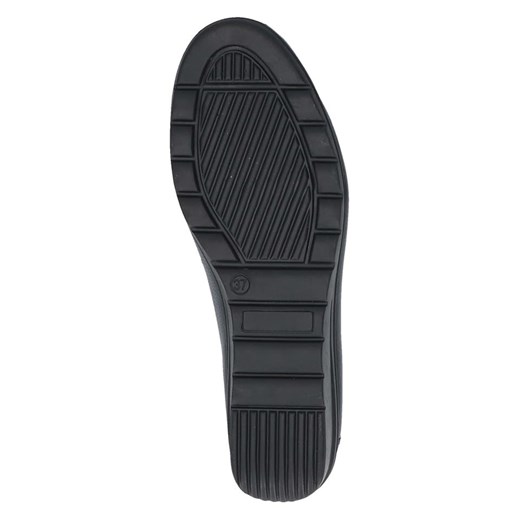 Caprice Skórzane slippersy w kolorze czarnym na koturnie Caprice 39 okazja Limango Polska