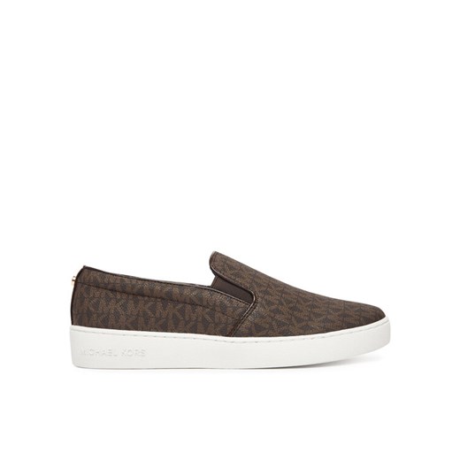 Tenisówki MICHAEL Michael Kors Keaton Slip On 43F7KTFP1B Brązowy ze sklepu eobuwie.pl w kategorii Trampki damskie - zdjęcie 184686438