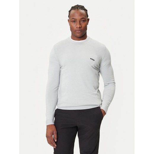 BOSS Sweter K_Momentum 50541944 Szary Regular Fit ze sklepu MODIVO w kategorii Swetry męskie - zdjęcie 184686807