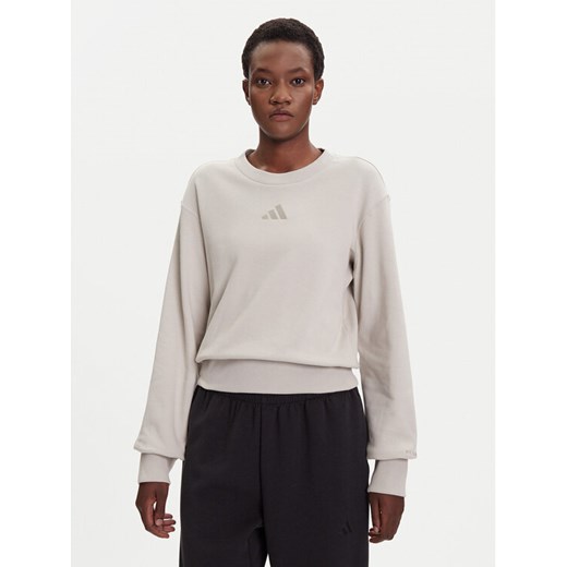 adidas Bluza ALL SZN French Terry JV9816 Beżowy Regular Fit ze sklepu MODIVO w kategorii Bluzy damskie - zdjęcie 184686845