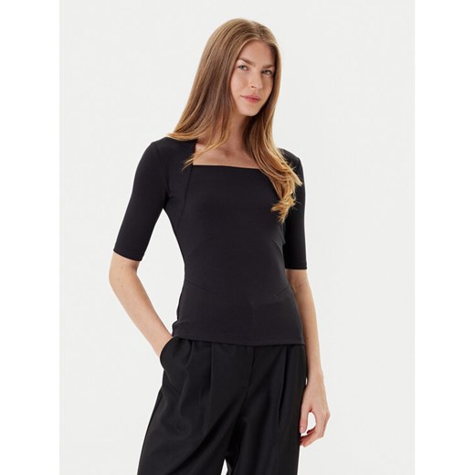 BOSS Bluzka Egamma 50541894 Czarny Slim Fit ze sklepu MODIVO w kategorii Bluzki damskie - zdjęcie 184686868