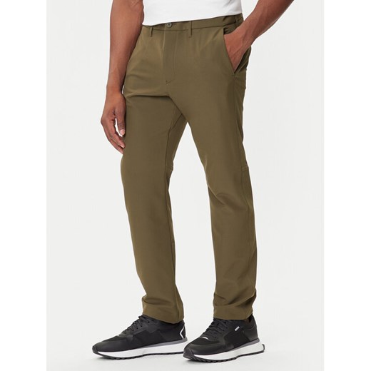 BOSS Spodnie materiałowe T_Commuter 50534303 Zielony Slim Fit ze sklepu MODIVO w kategorii Spodnie męskie - zdjęcie 184686869