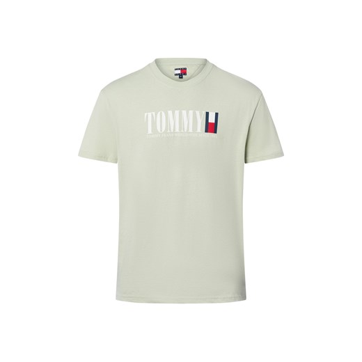 Tommy Jeans Koszulka męska Mężczyźni Bawełna seledynowy jednolity ze sklepu vangraaf w kategorii T-shirty męskie - zdjęcie 184688055