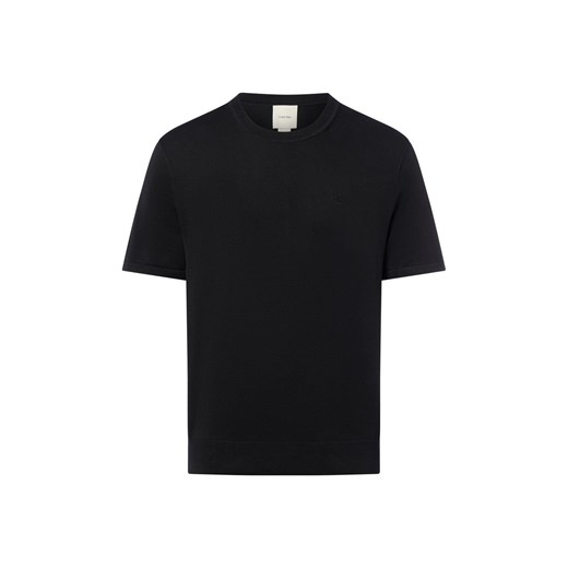 Calvin Klein Koszulka męska Mężczyźni Bawełna czarny jednolity ze sklepu vangraaf w kategorii T-shirty męskie - zdjęcie 184688056