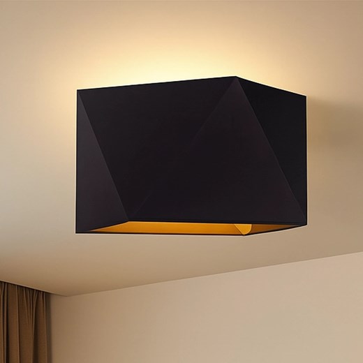 Czarna lampa sufitowa LED KOLORADO GOLD ze sklepu Lysne w kategorii Lampy sufitowe - zdjęcie 184688088