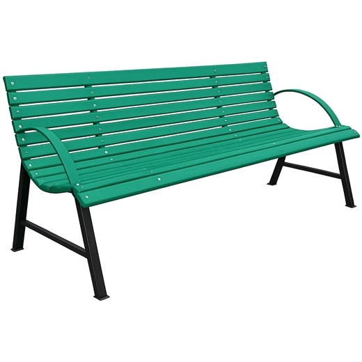 Zielona ławka z oparciem do ogrodu 150 cm - Alexis Elior One Size Edinos.pl