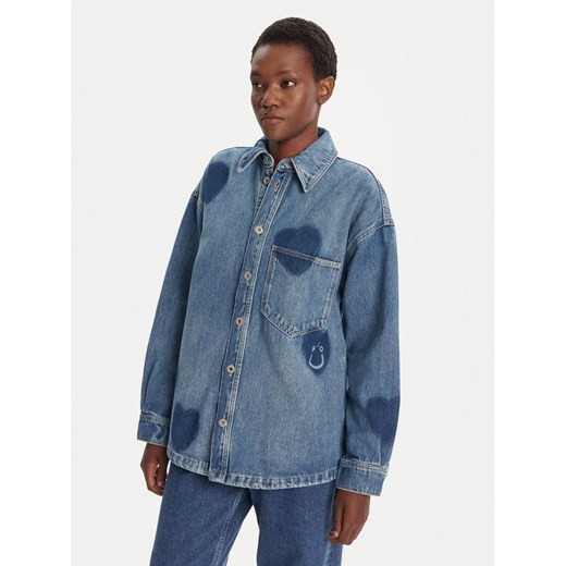HUGO Koszula jeansowa Garesa_2_B 50544492 Niebieski Relaxed Fit ze sklepu MODIVO w kategorii Koszule damskie - zdjęcie 184688558