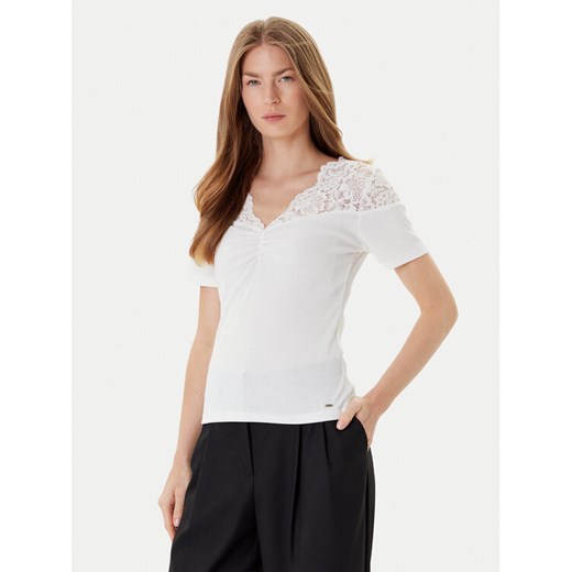 Morgan Bluzka 252-DELINE Biały Slim Fit ze sklepu MODIVO w kategorii Bluzki damskie - zdjęcie 184688577