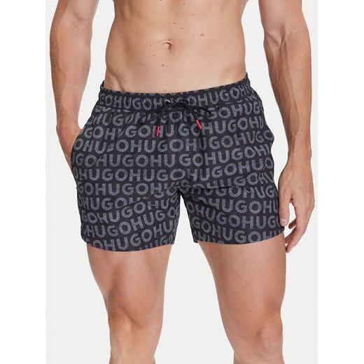 HUGO Szorty kąpielowe Tortuga 50535412 Czarny Regular Fit ze sklepu MODIVO w kategorii Kąpielówki - zdjęcie 184688579