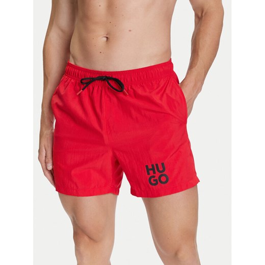 HUGO Szorty kąpielowe Paolo 50545464 Czerwony Regular Fit ze sklepu MODIVO w kategorii Kąpielówki - zdjęcie 184688587