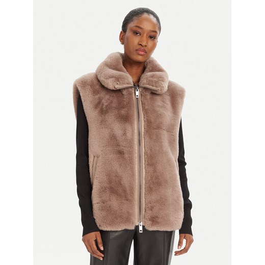 PINKO Bezrękawnik Deyn Gilet 105107 A2WN D01 Beżowy Regular Fit ze sklepu MODIVO w kategorii Kamizelki damskie - zdjęcie 184688595