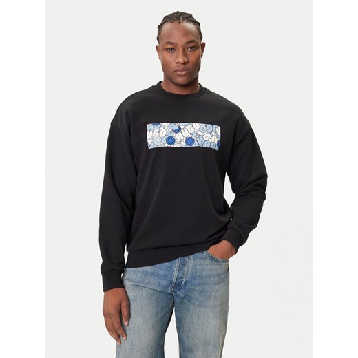HUGO Bluza Neprix 50545129 Czarny Regular Fit ze sklepu MODIVO w kategorii Bluzy męskie - zdjęcie 184688599