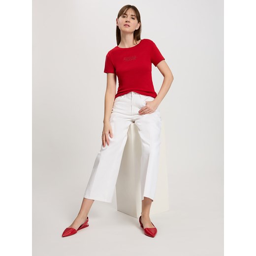 Cross Jeans Koszulka w kolorze czerwonym Cross Jeans M Limango Polska okazja