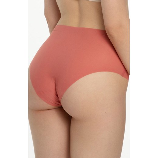 Bezszwowe figi damskie koralowe Mousse Maxi, Kolor koralowy, Rozmiar M/L, Julimex ze sklepu Intymna w kategorii Majtki damskie - zdjęcie 184689818