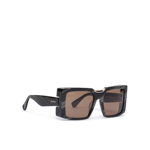 Okulary przeciwsłoneczne Max Mara MM0124 63J Czarny ze sklepu eobuwie.pl w kategorii Okulary przeciwsłoneczne damskie - zdjęcie 184690585
