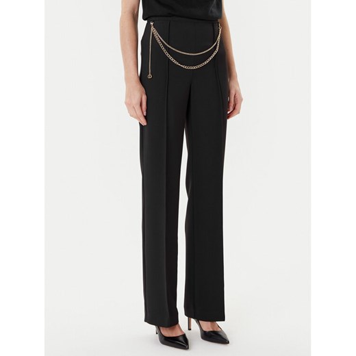 TWINSET Spodnie palazzo 252TP2281 Czarny Wide Leg ze sklepu MODIVO w kategorii Spodnie damskie - zdjęcie 184691095