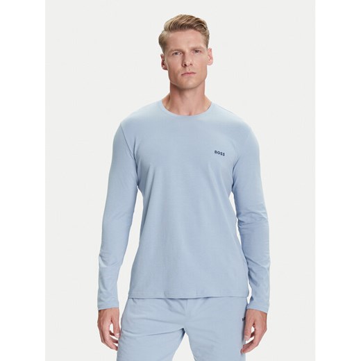 BOSS Longsleeve Mix&Match 50515389 Błękitny Regular Fit ze sklepu MODIVO w kategorii T-shirty męskie - zdjęcie 184691096