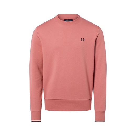 Fred Perry Męska bluza nierozpinana Mężczyźni Bawełna drzewo różane jednolity ze sklepu vangraaf w kategorii Bluzy męskie - zdjęcie 184691638