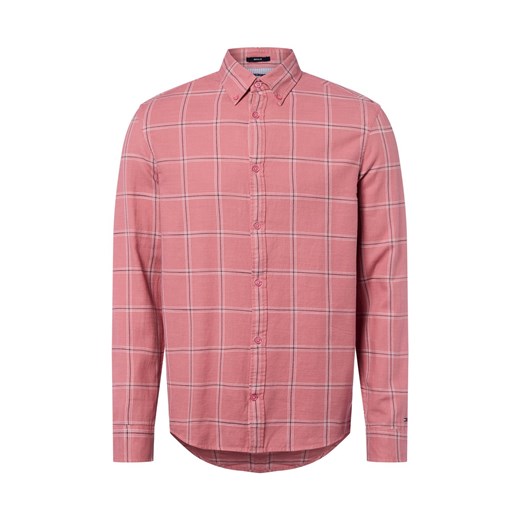 Tommy Jeans Męska koszula w kratę Mężczyźni Regular Fit Bawełna drzewo różane w kratkę ze sklepu vangraaf w kategorii Koszule męskie - zdjęcie 184691665