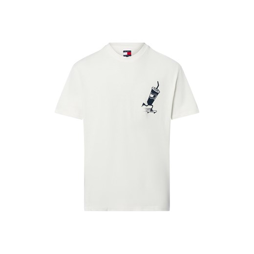 Tommy Jeans Koszulka męska Mężczyźni Bawełna écru jednolity ze sklepu vangraaf w kategorii T-shirty męskie - zdjęcie 184691667