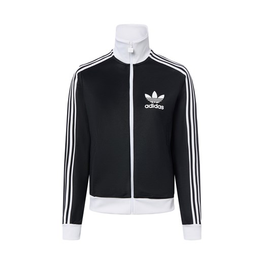 adidas Originals Damska kurtka dresowa - Classic TT Kobiety czarny jednolity ze sklepu vangraaf w kategorii Bluzy damskie - zdjęcie 184691685