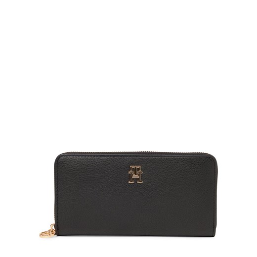 Tommy Hilfiger Portfel damski Kobiety Sztuczna skóra czarny jednolity ze sklepu vangraaf w kategorii Portfele damskie - zdjęcie 184691718