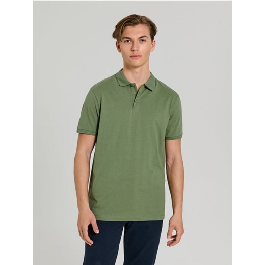 Sinsay - Koszulka polo - zielony ze sklepu Sinsay w kategorii T-shirty męskie - zdjęcie 184692119